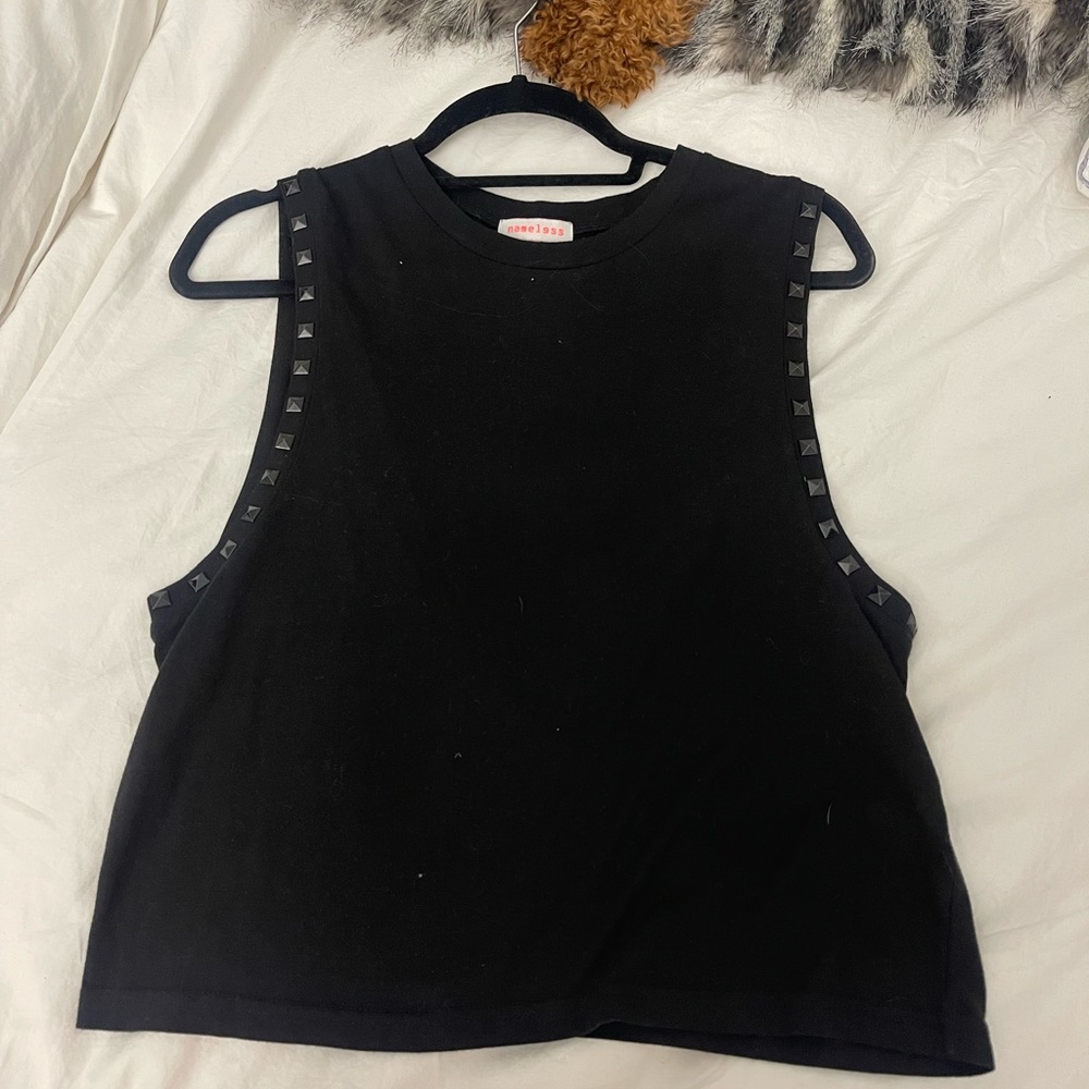 Nameless Black Studded Tank Top